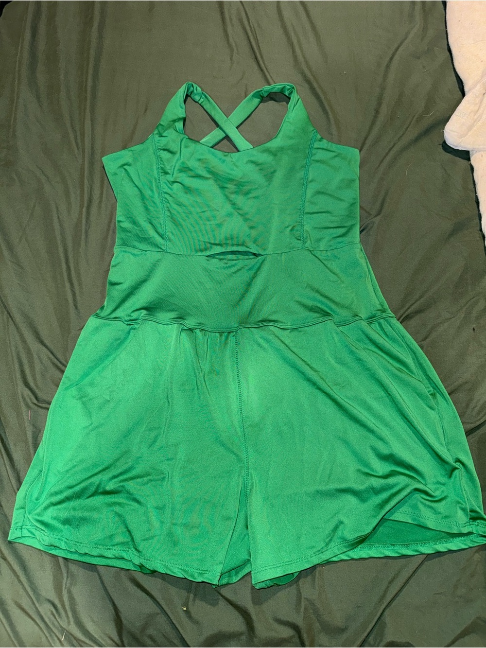 SHEIN Green Crossback Women's Bodysuit Romper